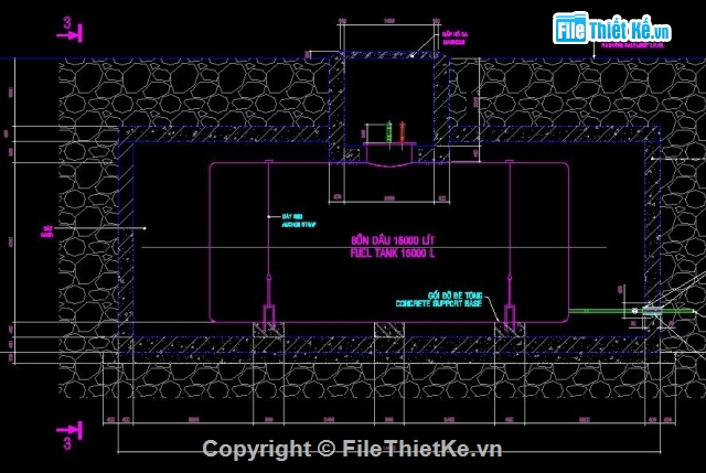 bản vẽ cad,thiết kế vị trí đặt bồn dầu,bản vẽ khu bồn dầu